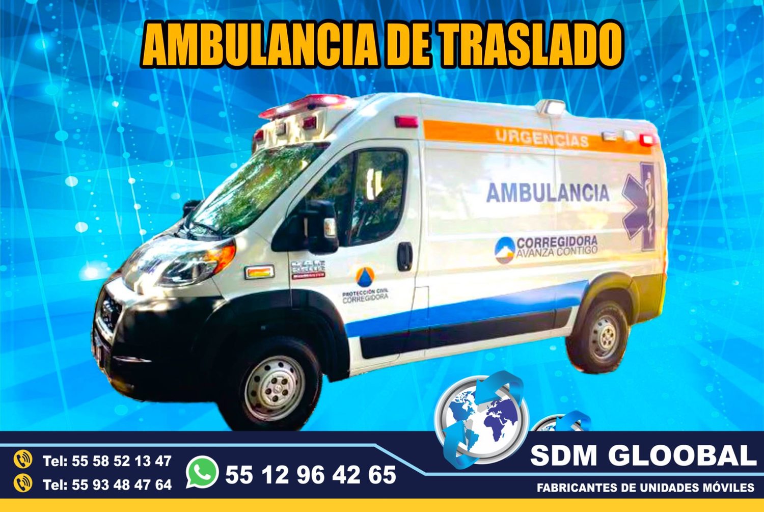 Fabricantes de Ambulancias de Traslado Tipo 1, Tipo 2 en Mexico 