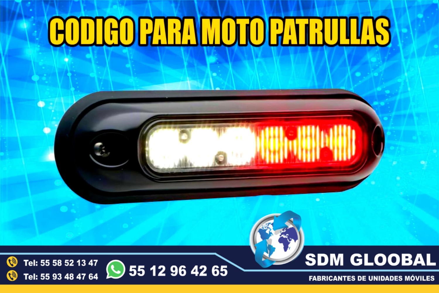 Venta de CODIGOSV Y ESTROBOS de leds para para Patrullas