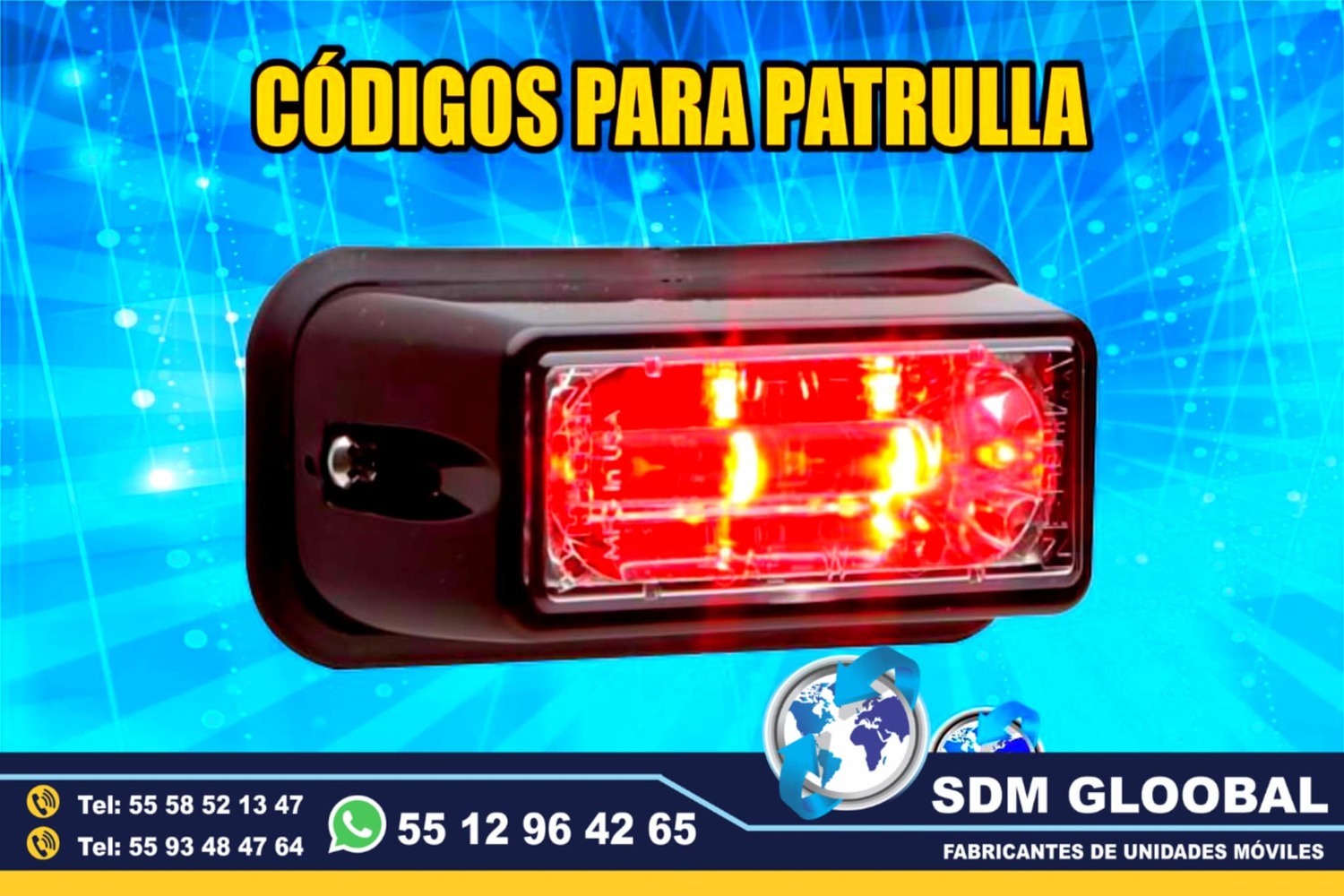 Venta de CODIGOSV Y ESTROBOS de leds para para Patrullas