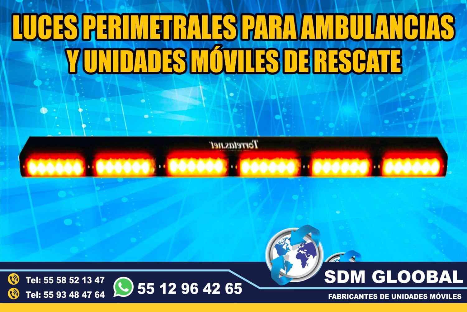 Venta e Instalacion de Luces Perimetrales Auxiliares Emergemcia para Ambulancias de Traslado 