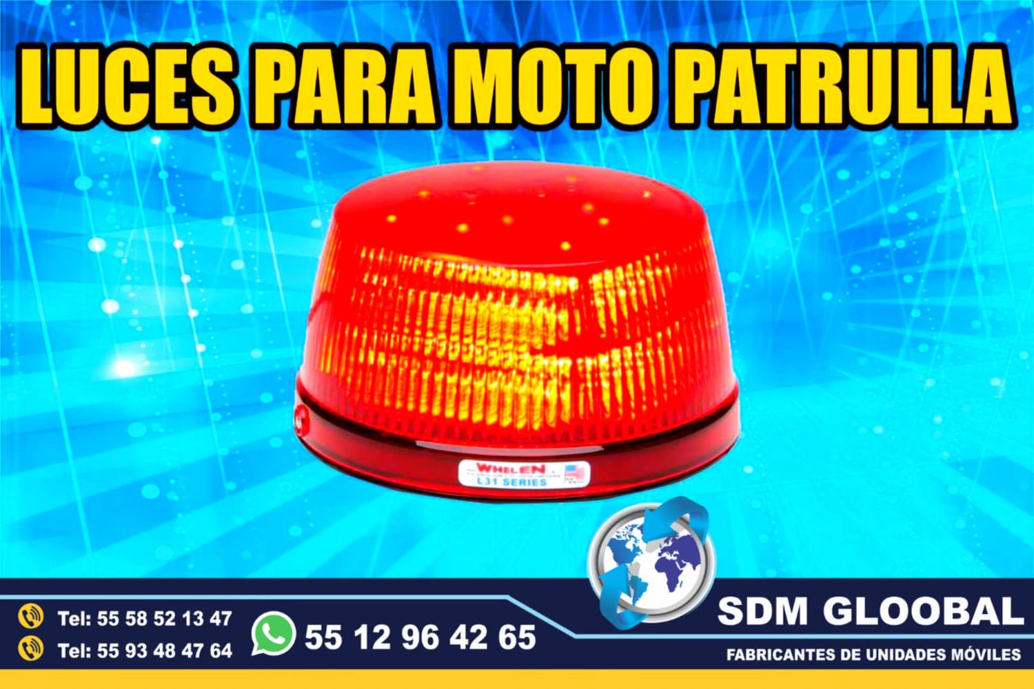 Venta de Barra de luces de leds, para patrullas pick up sedan 