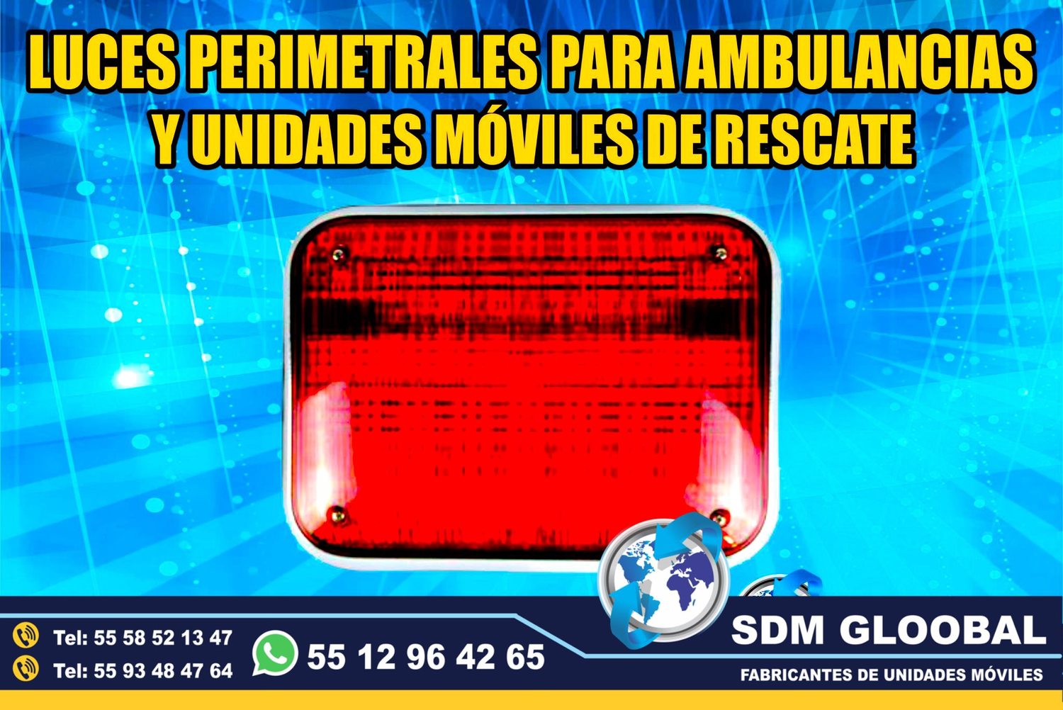 Venta e Instalacion de Luces Perimetrales Auxiliares Emergemcia para Ambulancias de Traslado 