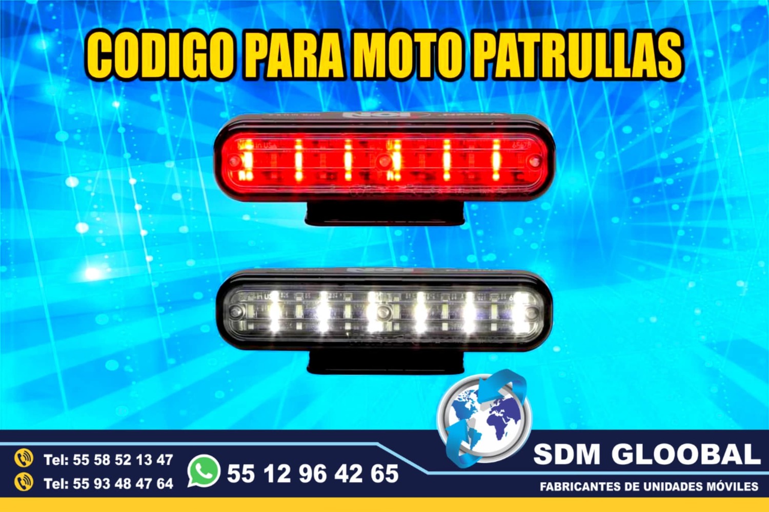 Venta de CODIGOSV Y ESTROBOS de leds para para Patrullas
