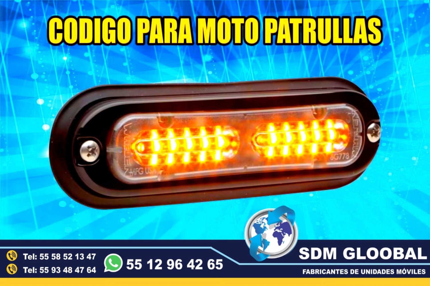 Venta de CODIGOSV Y ESTROBOS de leds para para Patrullas