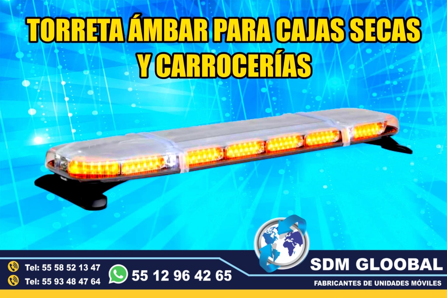 Venta de Torretas, Minitorretas, luces auxiliares color ambar 