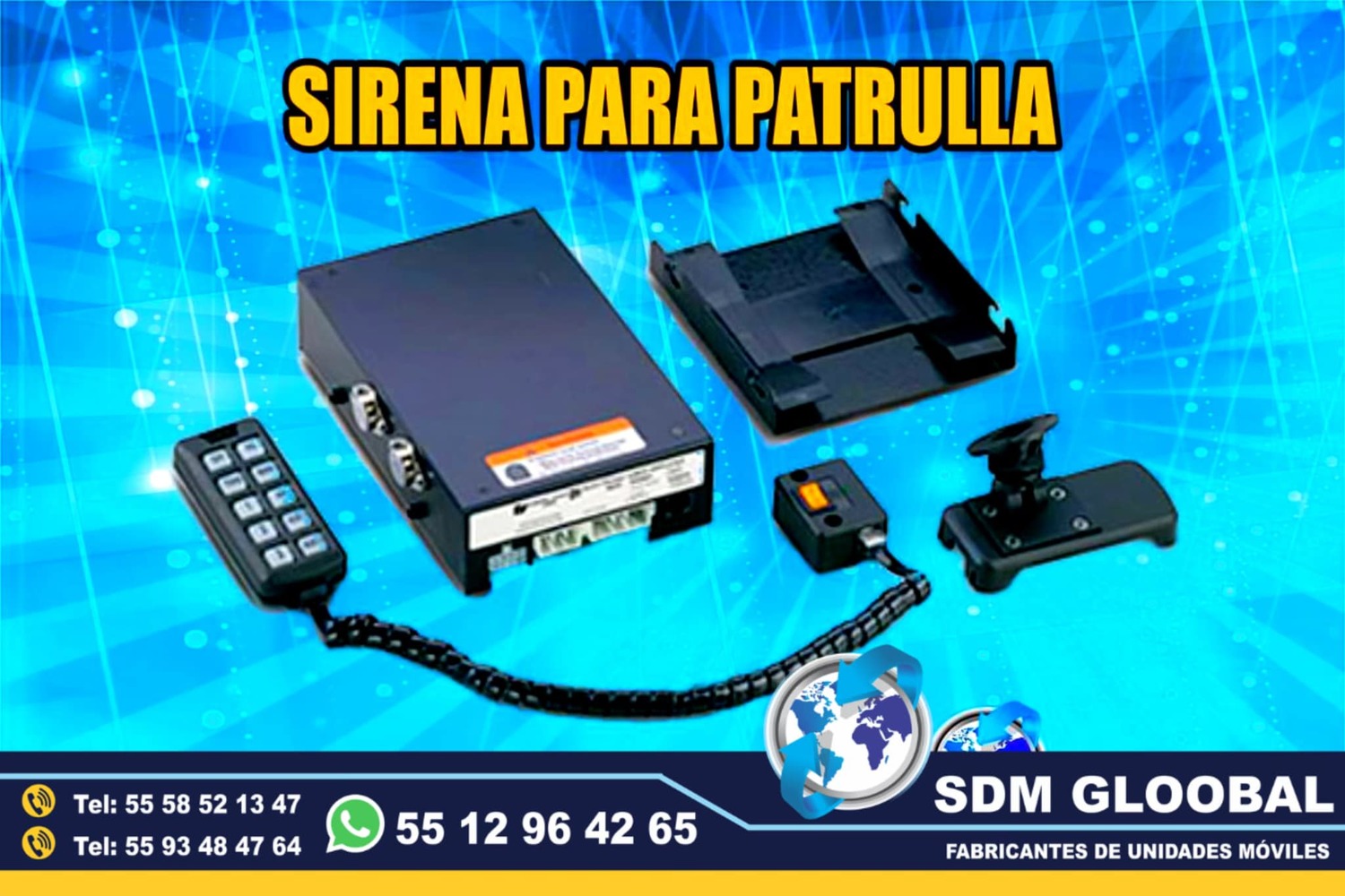 Venta de Sirena para moto patrullas pick up sedan escolta, ministerial, ficalia, auxiliares 