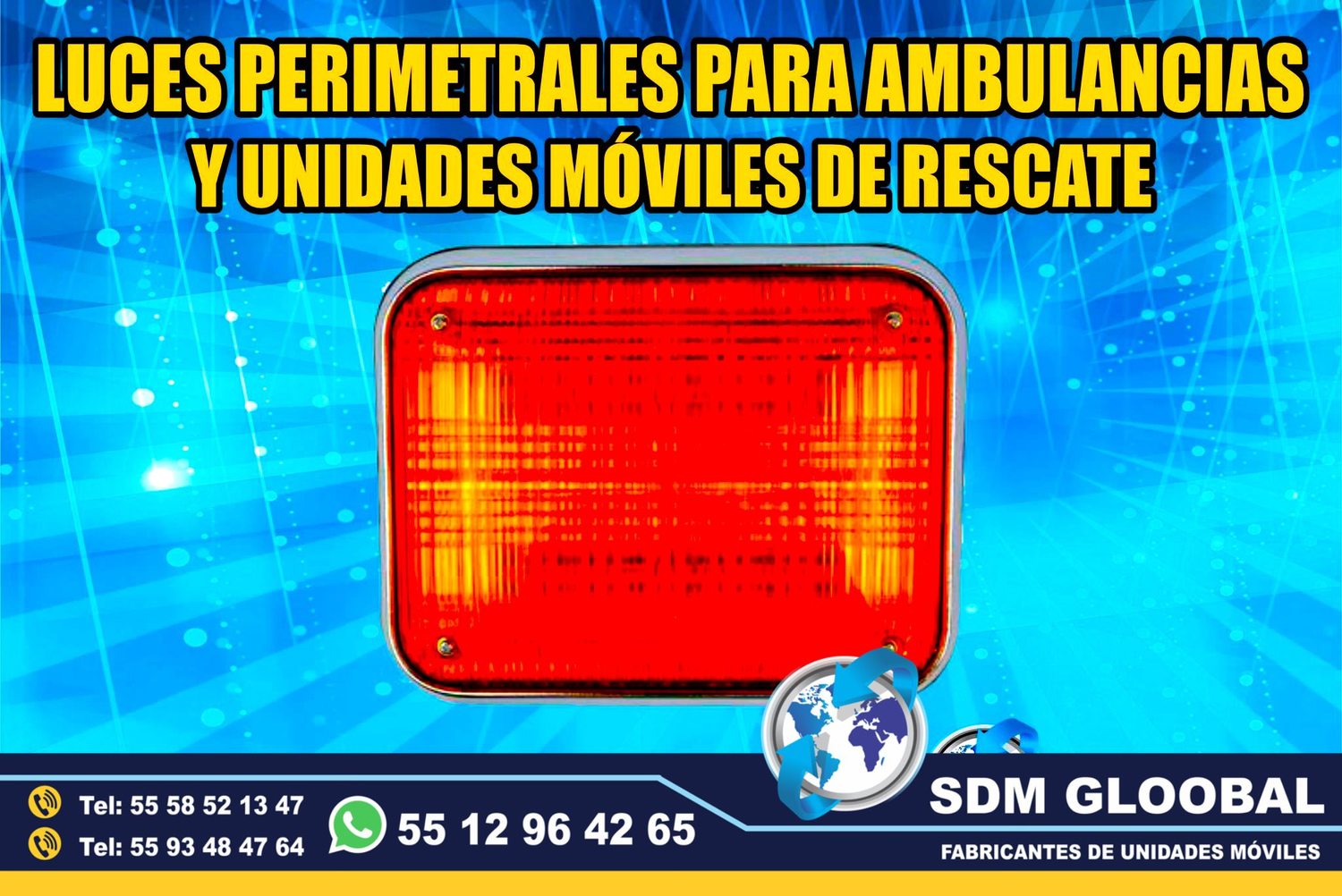 Venta e Instalacion de Luces Perimetrales Auxiliares Emergemcia para Ambulancias de Traslado 