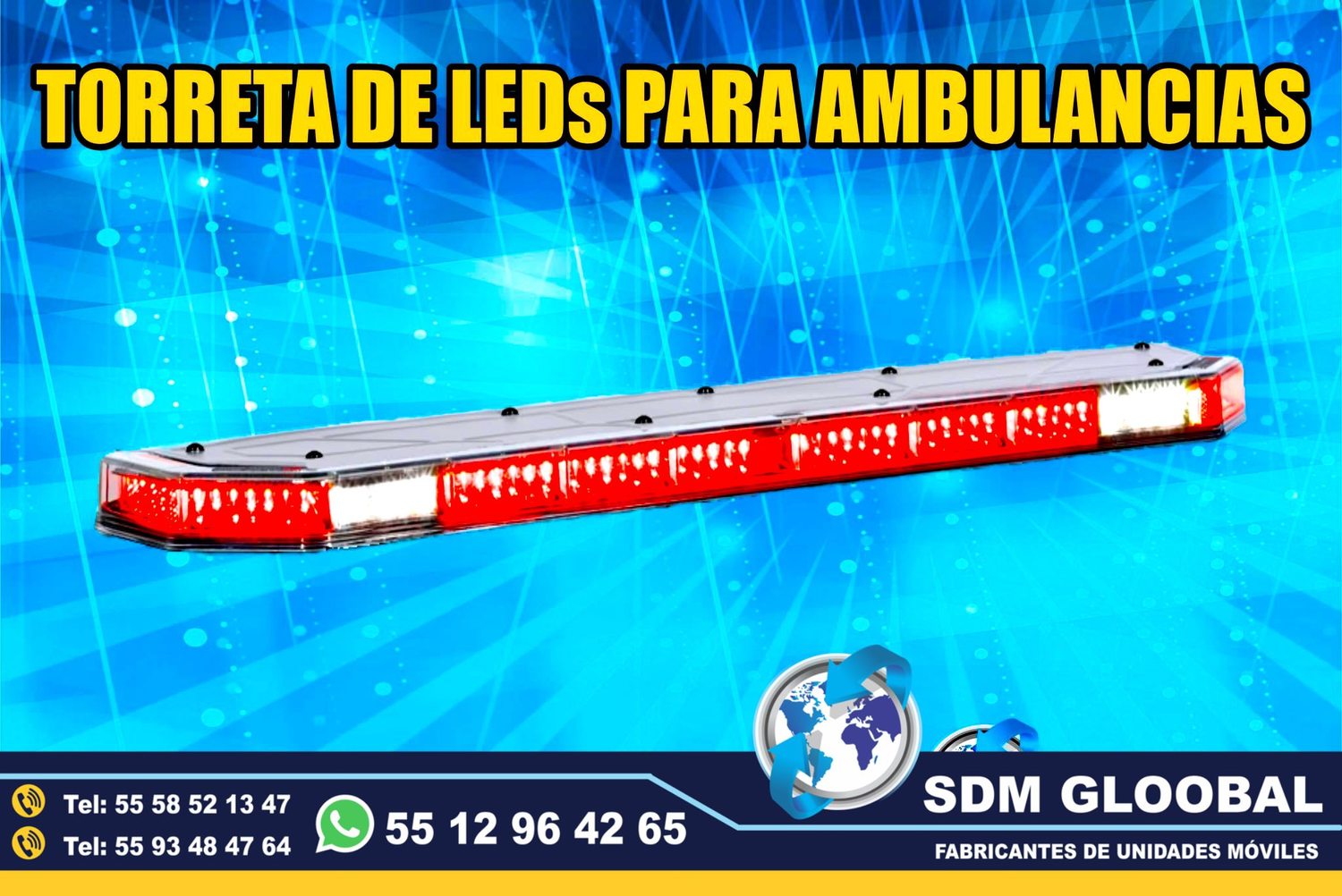 Venta e Instalacion de Luces Perimetrales Auxiliares Emergemcia para Ambulancias de Traslado 
