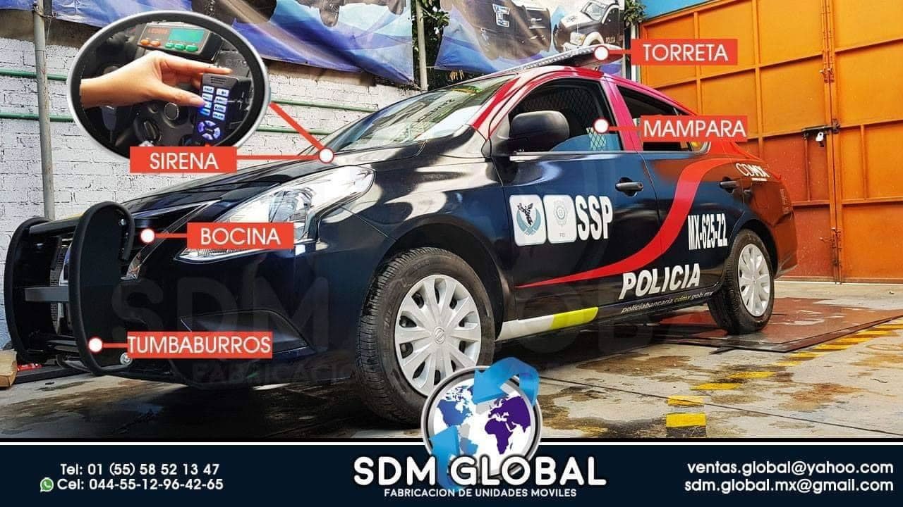 Equipamiento  de Patrullas Nuevas totalmente Equipadas en Mexico