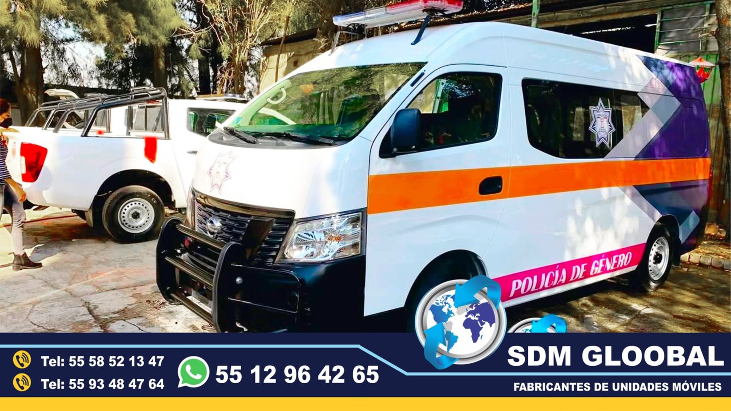 Fabricacion de Unidad Movil de Policia de Genero rosa mujer 