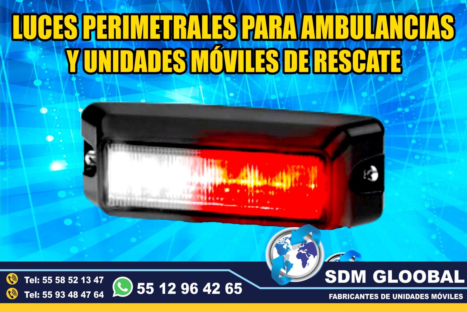 Venta e Instalacion de Luces Perimetrales Auxiliares Emergemcia para Ambulancias de Traslado 