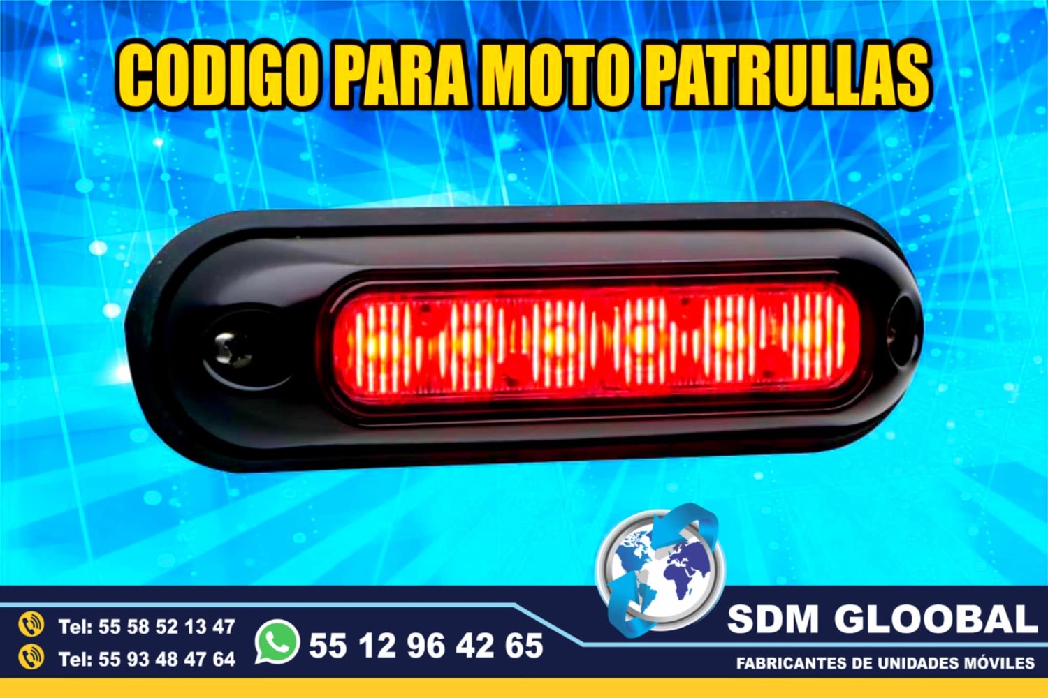 Venta de CODIGOSV Y ESTROBOS de leds para para Patrullas