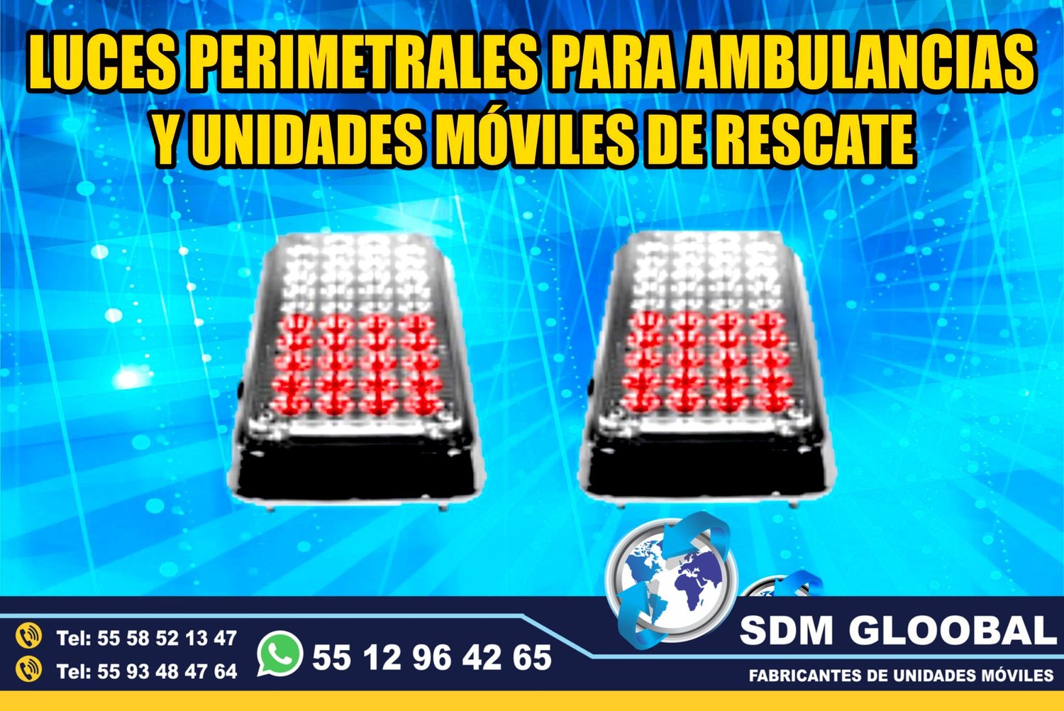 Venta e Instalacion de Luces Perimetrales Auxiliares Emergemcia para Ambulancias de Traslado 