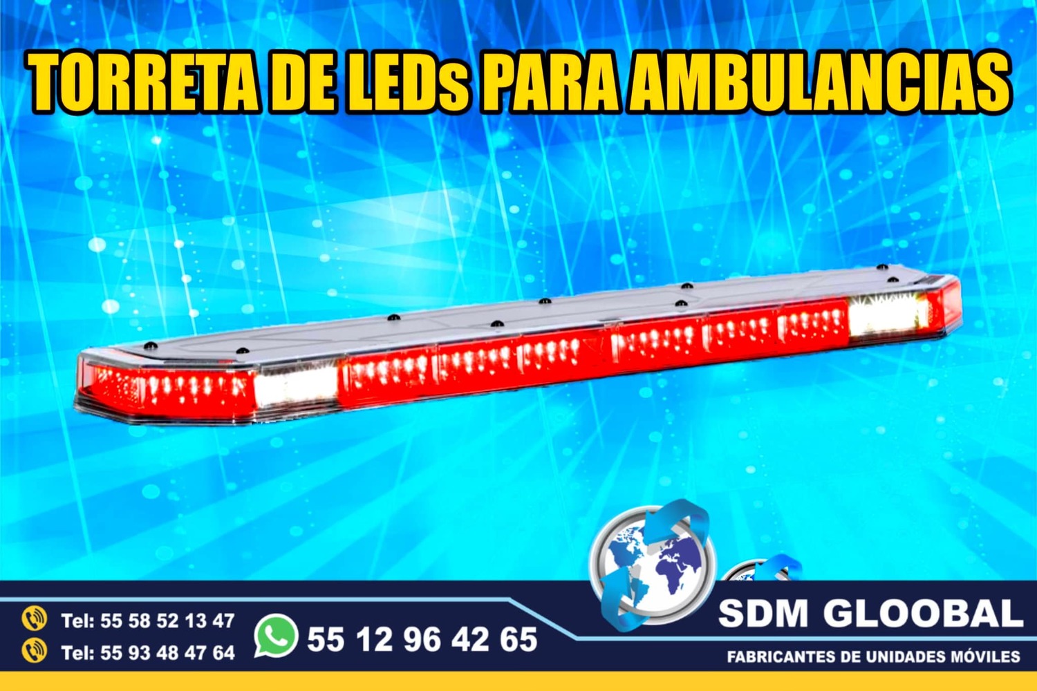Venta de Torretas, Minitorretas, luces auxiliares color rojo blanco