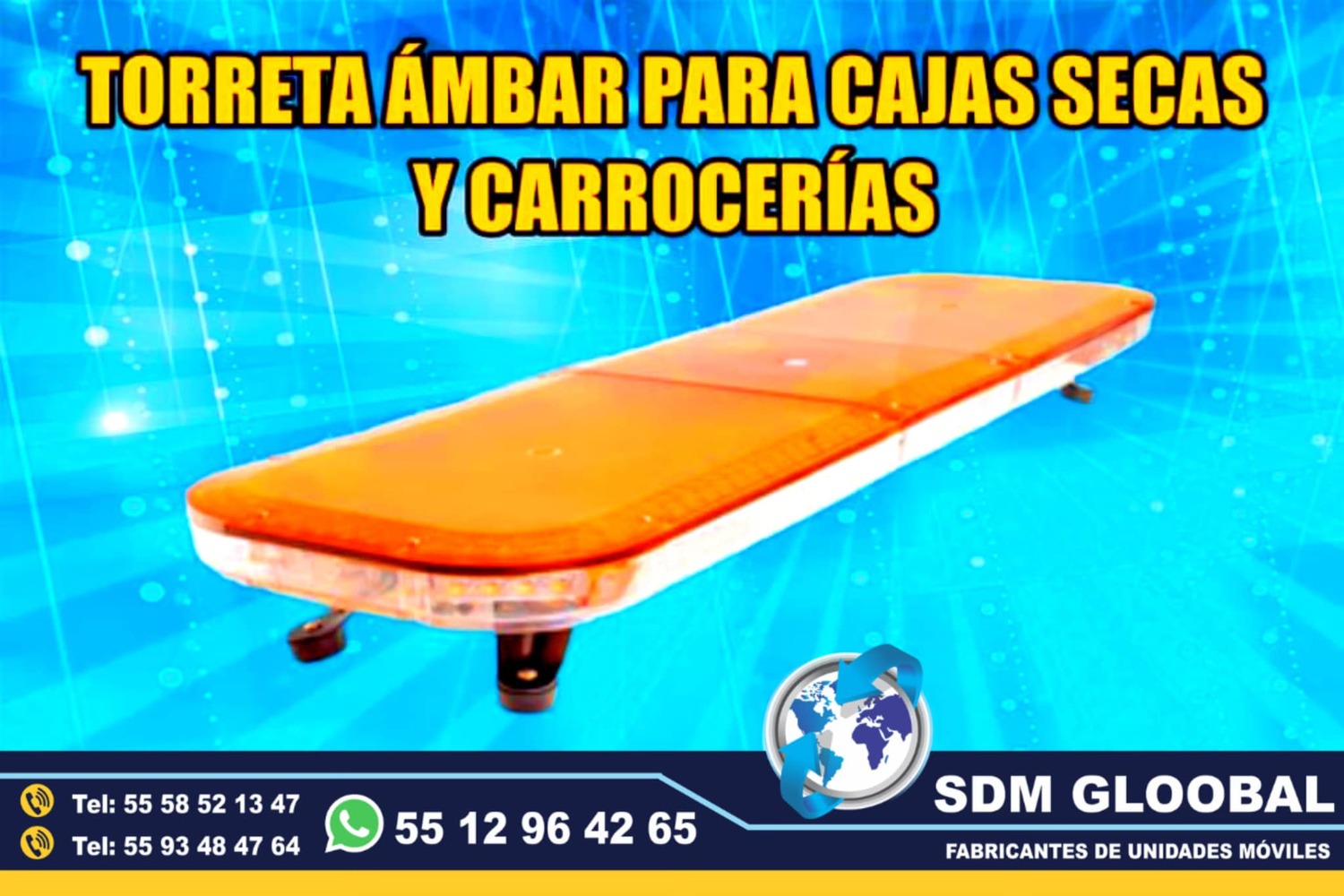 Venta de Torreta de Leds para patrullas color ambar