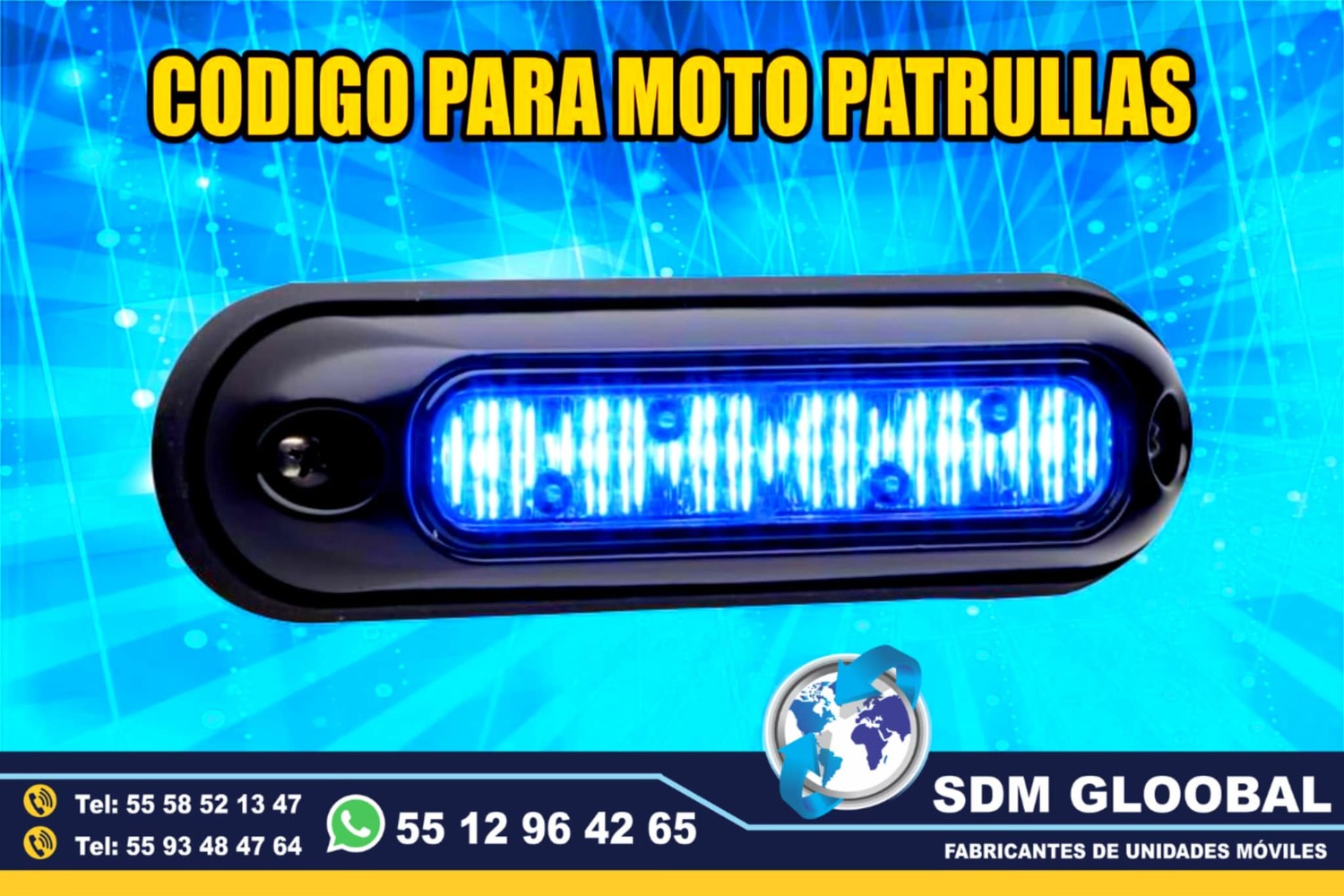 Venta de CODIGOSV Y ESTROBOS de leds para para Patrullas